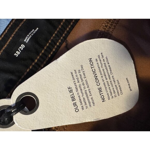 Prana Stretch Zion Slim Pant II Size 38/30 Men’s Sepia Tapered Leg $95 Stretch H - Picture 9 of 12